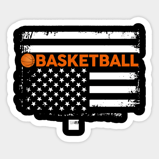 Basketball American Flag Sticker by Pelman